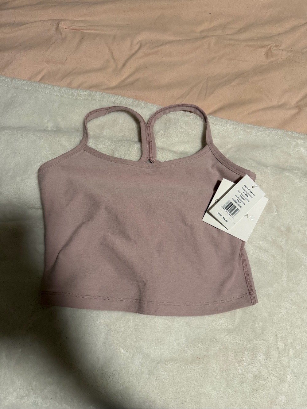 Women's Mauve Racerback Crop Tank Top - Unbranded